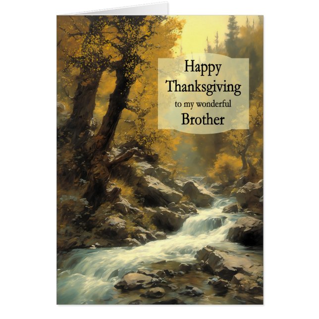 Brother Thanksgiving Forest and Stream  Cards (Front)