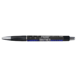 Thin Blue Line Beaded Pen – Dennett Designs