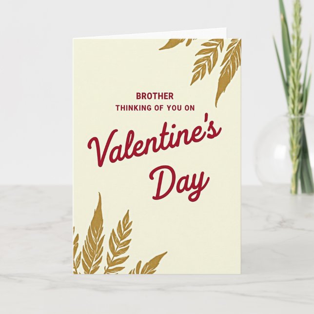 Brother Thinking Of You Valentines Card (Front)