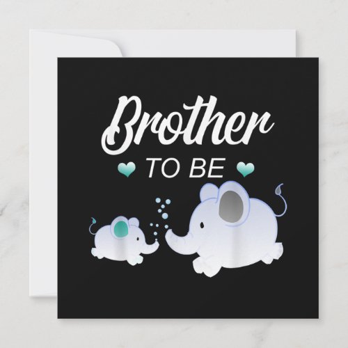 Brother To Be Elephant Baby Shower Gift For Boy Holiday Card