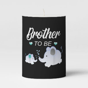 Brother To Be Elephant Baby Shower Gift For Boy Pillar Candle
