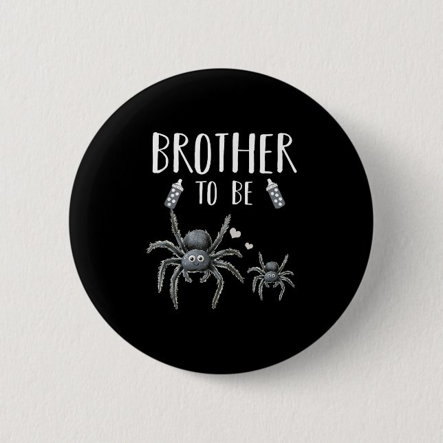 Brother To Be Sder Baby Shower Announcement Hallow Button (Front)