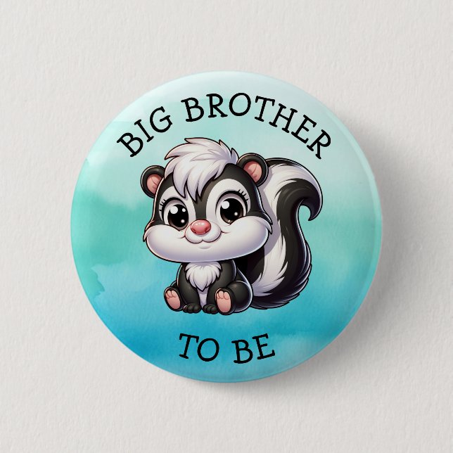 Brother To Be | Woodland Creatures Baby Shower  Button (Front)