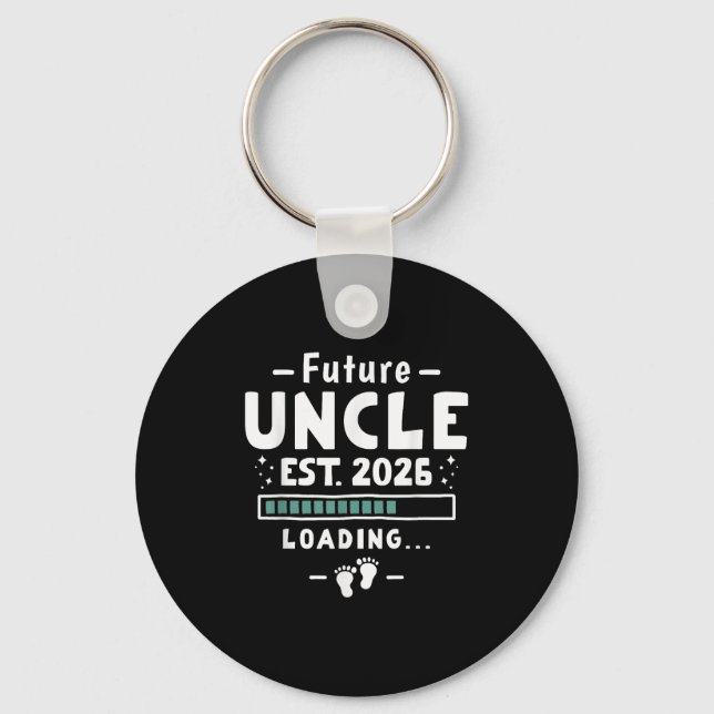 Brother To Uncle Pregnancy Announcement - Future U Keychain (Front)