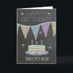 Brother Trendy Chalk Board Effect, With Cake Card<br><div class="desc">Brother Trendy Chalk Board Effect,  With Cake</div>