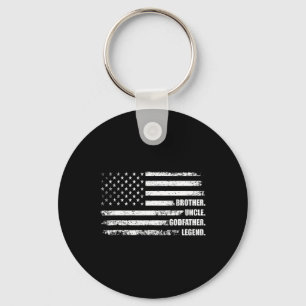 Brother Uncle Godfather Legend Fun Best Funny Uncl Keychain