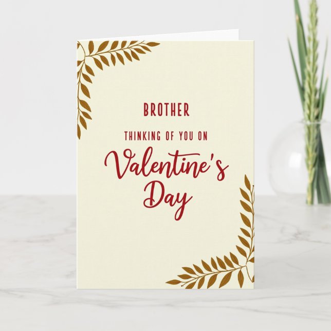 Brother Valentines Day Card (Front)