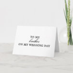 Brother Wedding Thank You Card at Zazzle