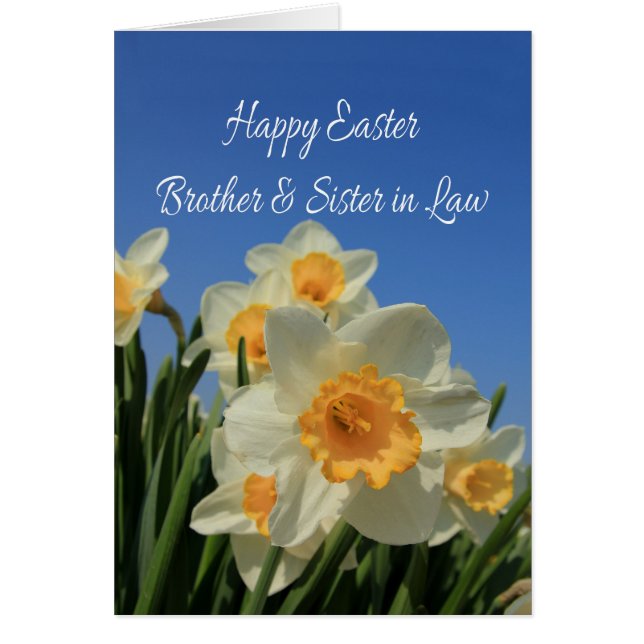 Brother & Wife  Happy Easter Cards (Front)
