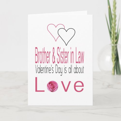 Brother  Wife   Happy Valentines Day Roses Holiday Card