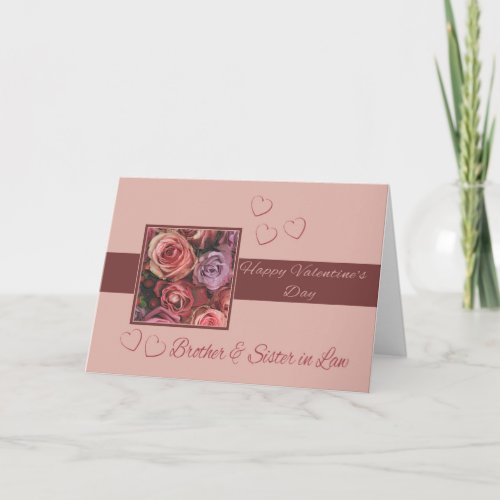 Brother  Wife  Happy Valentines Day Roses Holiday Card