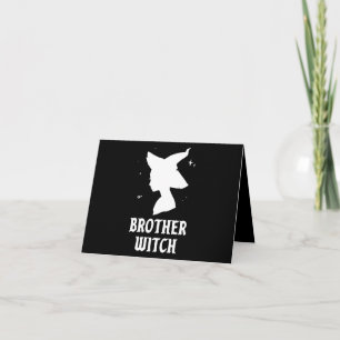 Brother Witch Funny Spooky Matching Halloween Card