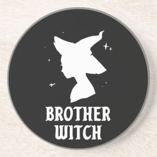 Brother Witch Funny Spooky Matching Halloween Coaster