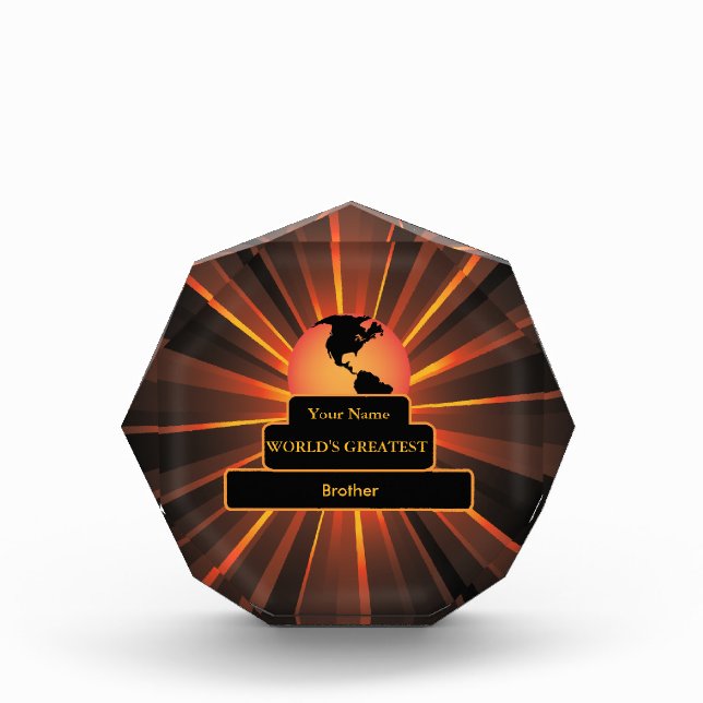 Brother World's Greatest Custom Gold Award (Front)