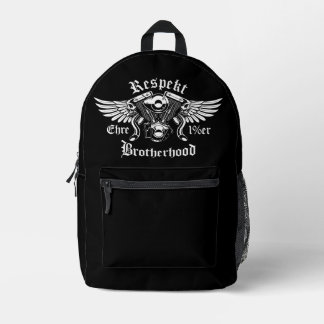 Brotherhood Biker motorbike Honor Respect Backpack