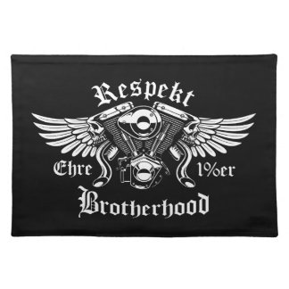 Brotherhood Biker motorbike Honorable Respect Tabl Cloth Placemat
