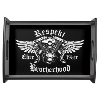 Brotherhood Biker motorcycle Honor Respect Tablet Serving Tray