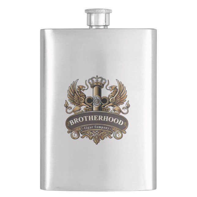 Brotherhood Cigar Company Flask (Front)