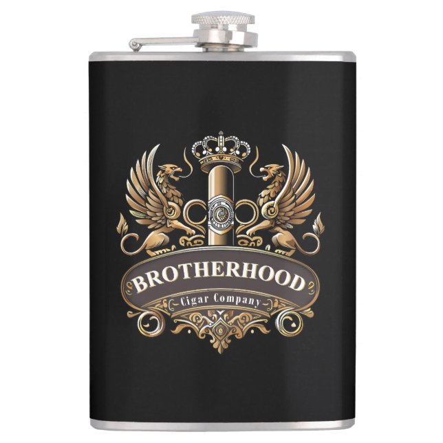 Brotherhood Cigar Company Flask (Front)