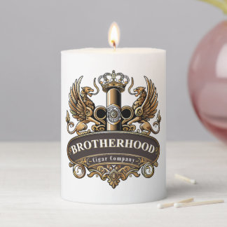Brotherhood Cigar Company Pillar Candle