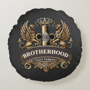 Brotherhood Cigar Company  Round Pillow