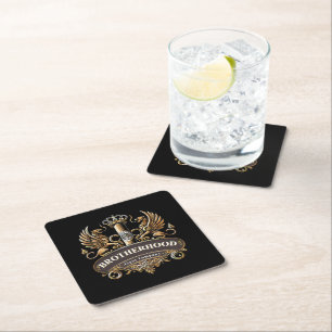 Brotherhood Cigar Company Square Paper Coaster