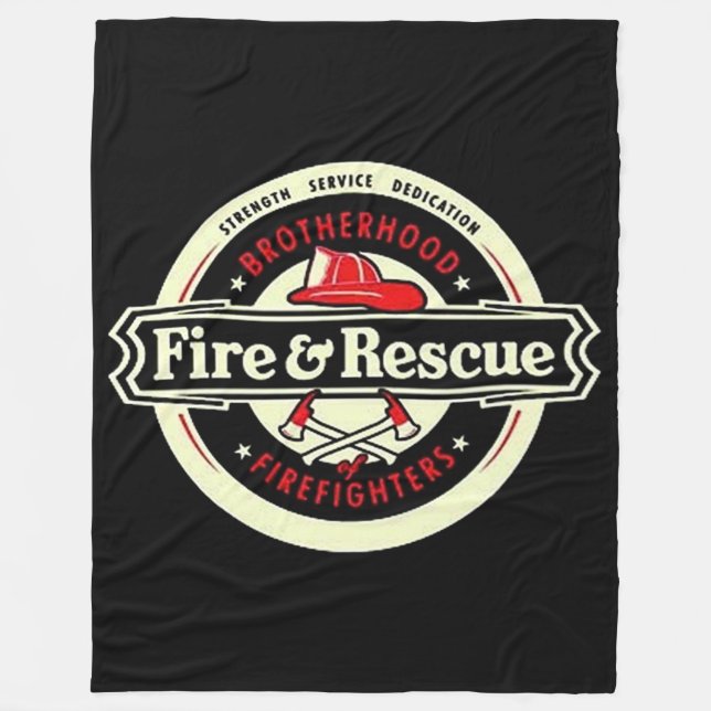 Brotherhood Firefighters Fleece Blanket (Front)