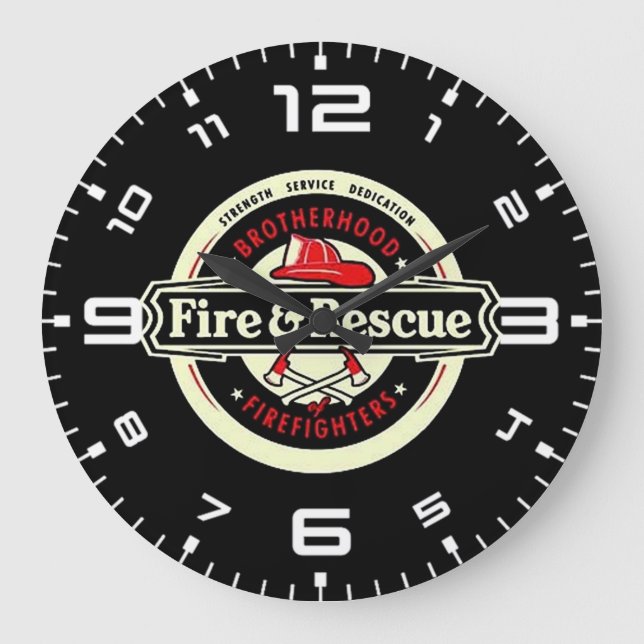 Brotherhood Firefighters Large Clock (Front)