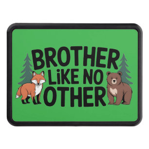Brotherhood Graphic: Fox and Bear Illustration Hitch Cover
