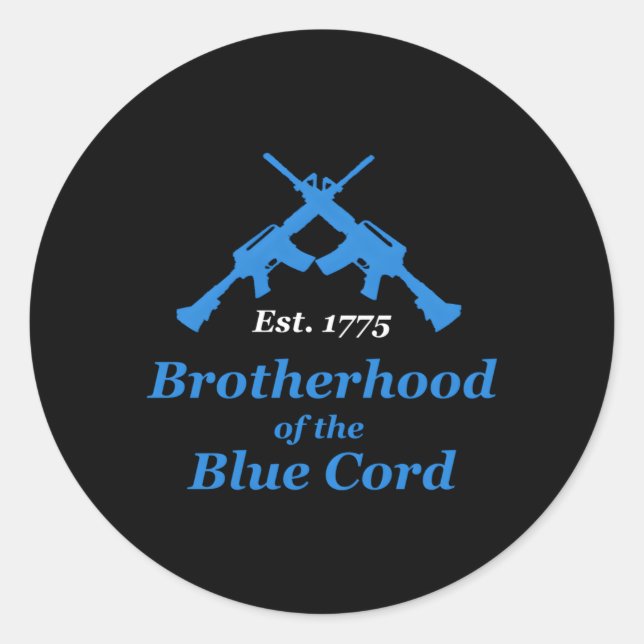 Brotherhood Of The Blue Cord Infantry Style Classic Round Sticker (Front)