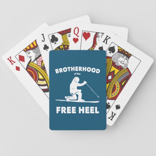 Brotherhood Of The Free Heel Telemark Skiing Poker Cards