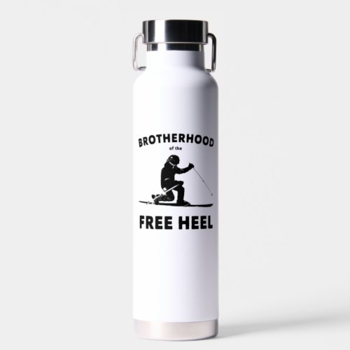 Brotherhood Of The Free Heel Telemark Skiing Water Bottle