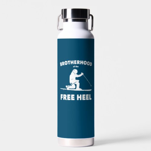 Brotherhood Of The Free Heel Telemark Skiing Water Bottle