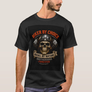 ☠️ Brotherhood Skull Motorcycle Style For Bikers  T-Shirt