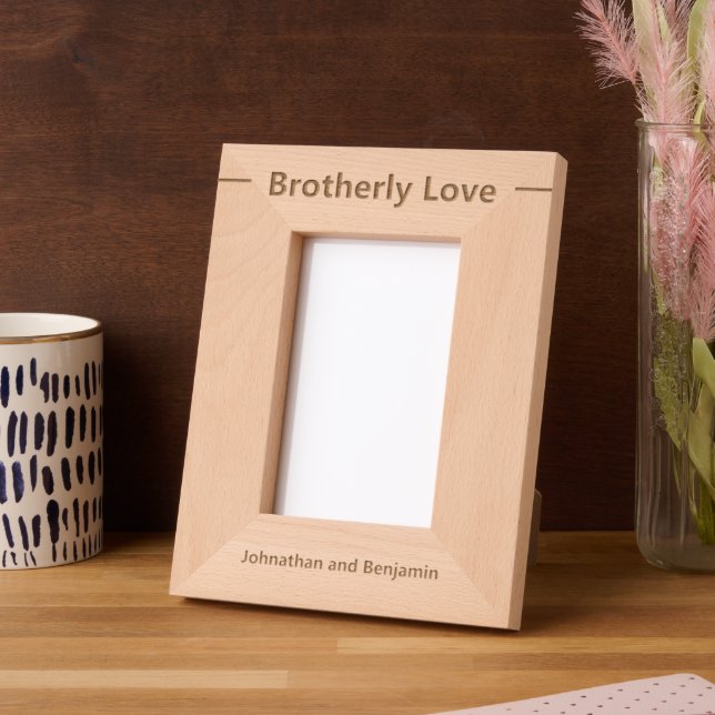 Brotherly Love and Add Names -Portrait Orientation Engraved Frames (Left)