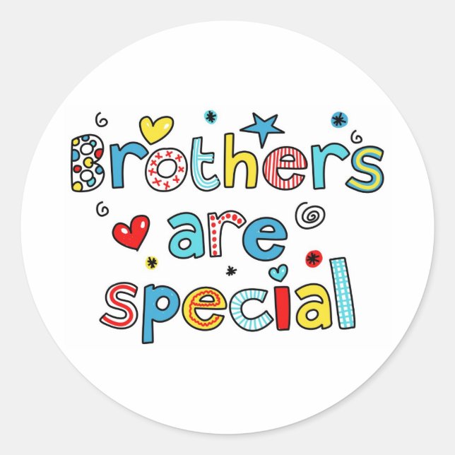 Brothers are Special Classic Round Sticker (Front)
