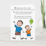Brothers Birthday Poem Card<br><div class="desc">A sweet poem about brothers for a little brother to give to his big brother on his Birthday. Text continues inside.</div>