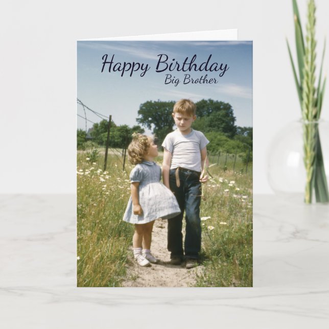 Brothers Birthday, Siblings Family Special Day Card (Front)