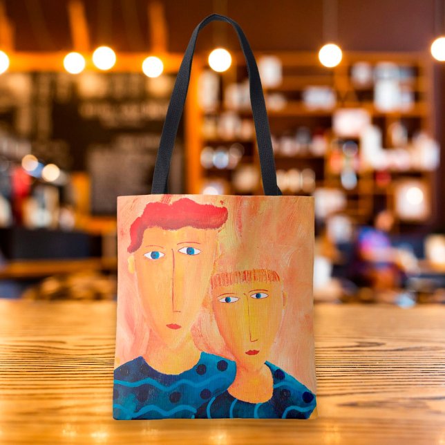 Brothers Contemporary Painting Art Tote Bag (Creator Uploaded)