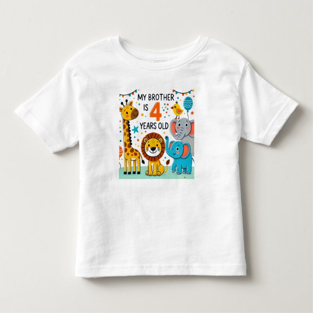 Brother's four toddler t-shirt (Front)