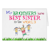 Brothers have Best Sister Card (Front Horizontal)