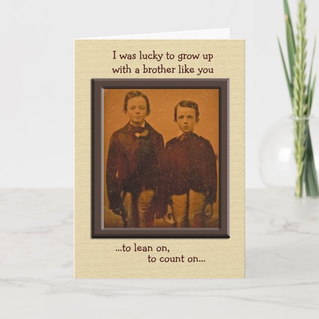 Brothers Humorous Birthday Card (Front)
