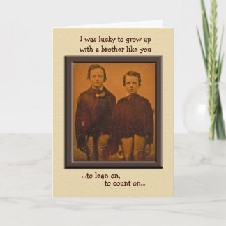 Brothers Humorous Birthday Card