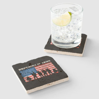Brothers In Arms Stone Coaster