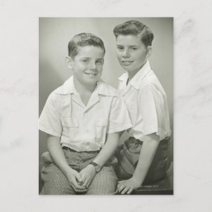 Brothers in Studio Postcard