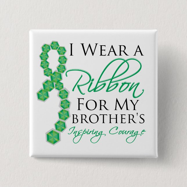 Brother's Inspiring Courage - Liver Cancer Button (Front)