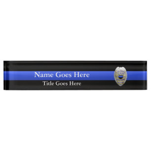 Brothers Keeper Police Badge Desk Name Plate