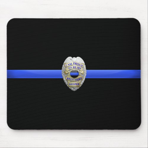 Brothers Keeper Police Badge Mouse Pad
