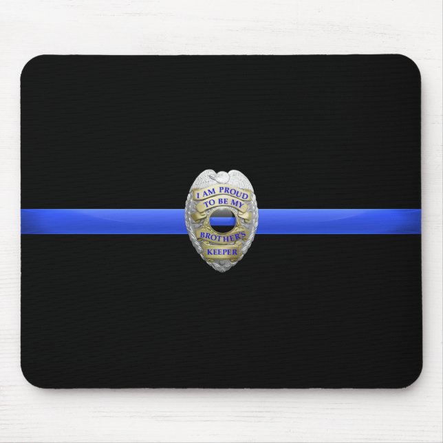Brothers Keeper Police Badge Mouse Pad (Front)