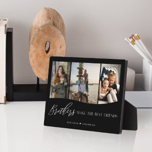 Brothers Make The Best Friends 3 Photo Keepsake Plaque